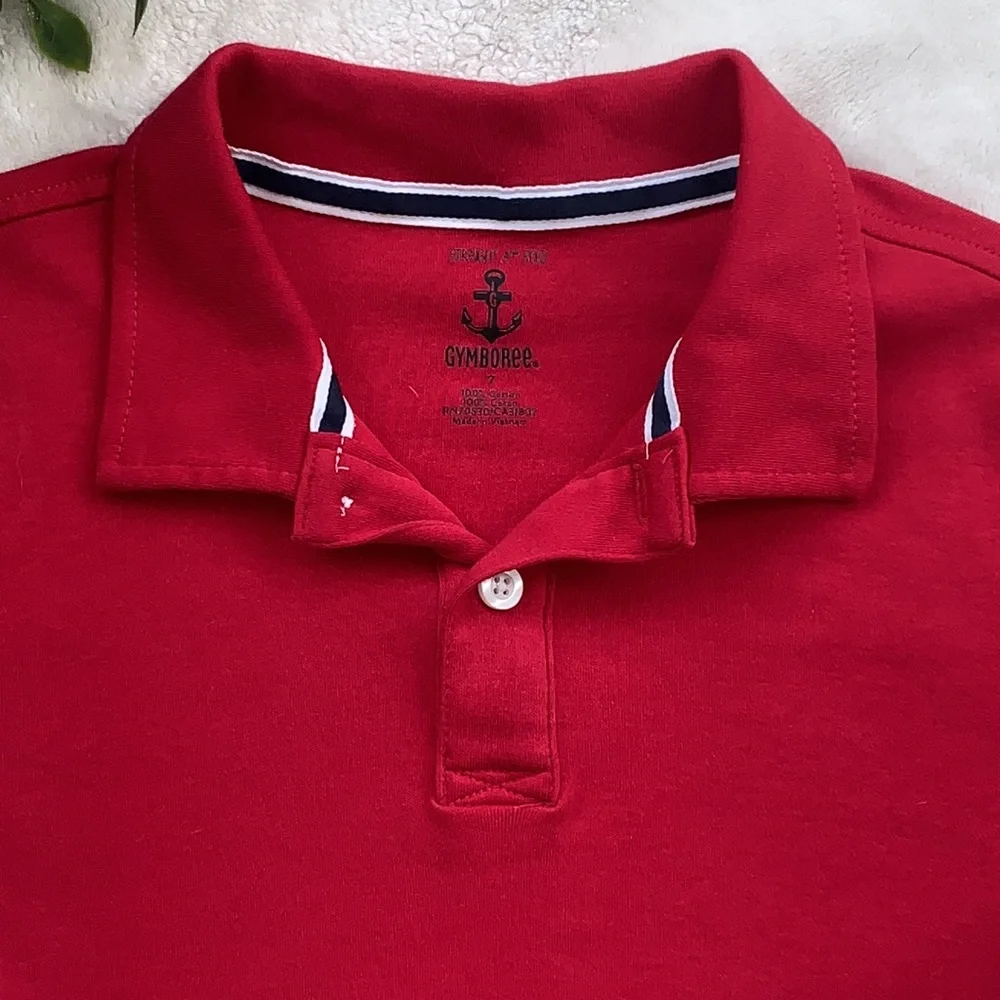 Gymboree Red Polo Shirt 7 Perfect!!